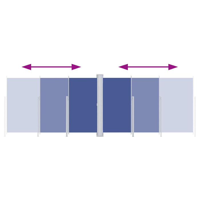 Tenda da Sole Laterale Retrattile Blu 200x600 cm 318010