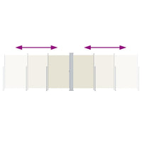 Tenda da Sole Laterale Retrattile Crema 220x600 cm