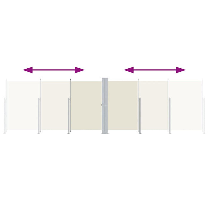 Tenda da Sole Laterale Retrattile Crema 220x600 cm