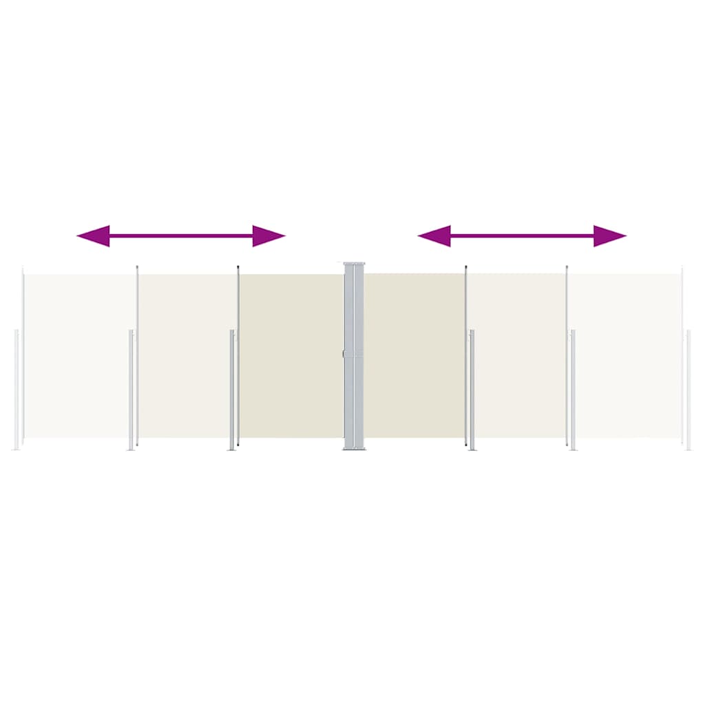 Tenda da Sole Laterale Retrattile Crema 220x600 cm 318013