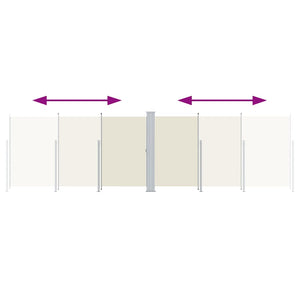 Tenda da Sole Laterale Retrattile Crema 220x600 cm 318013