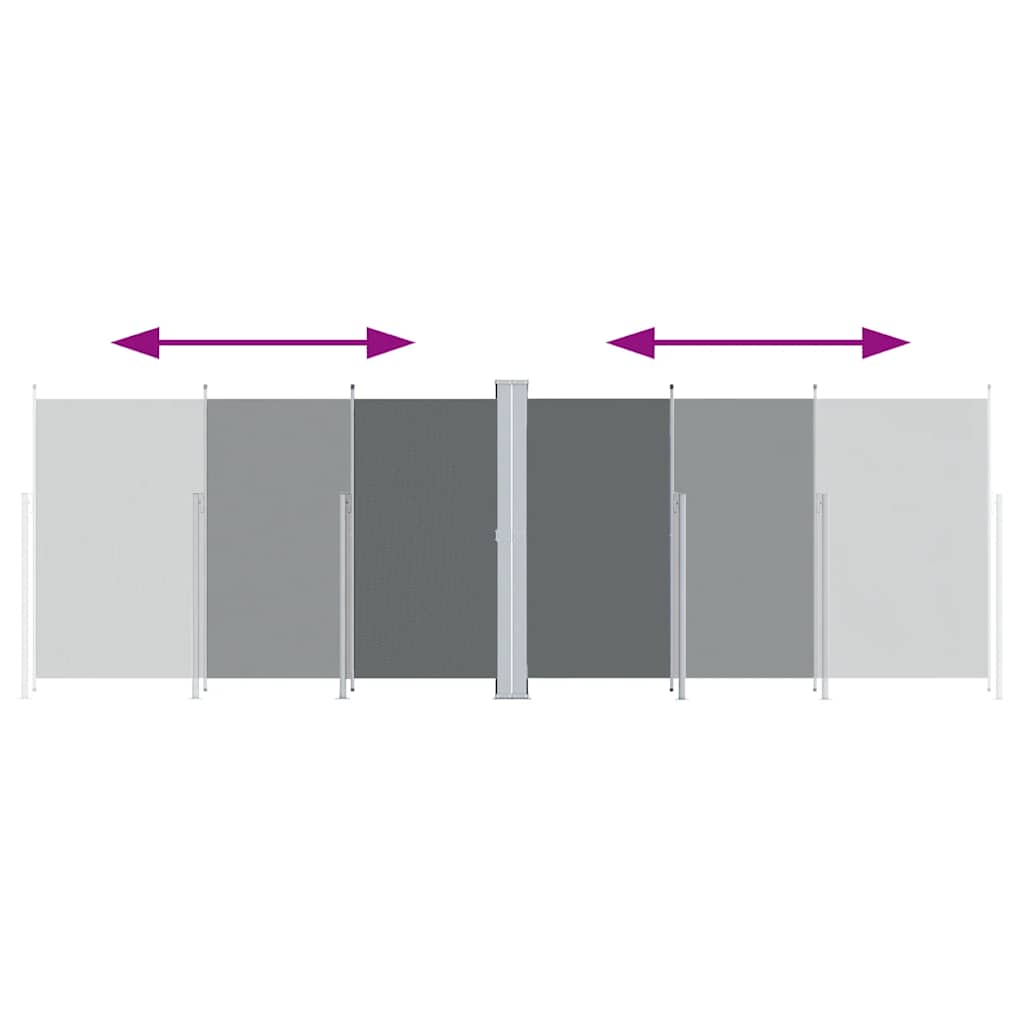 Tenda da Sole Laterale Retrattile Antracite 220x600 cm 318014