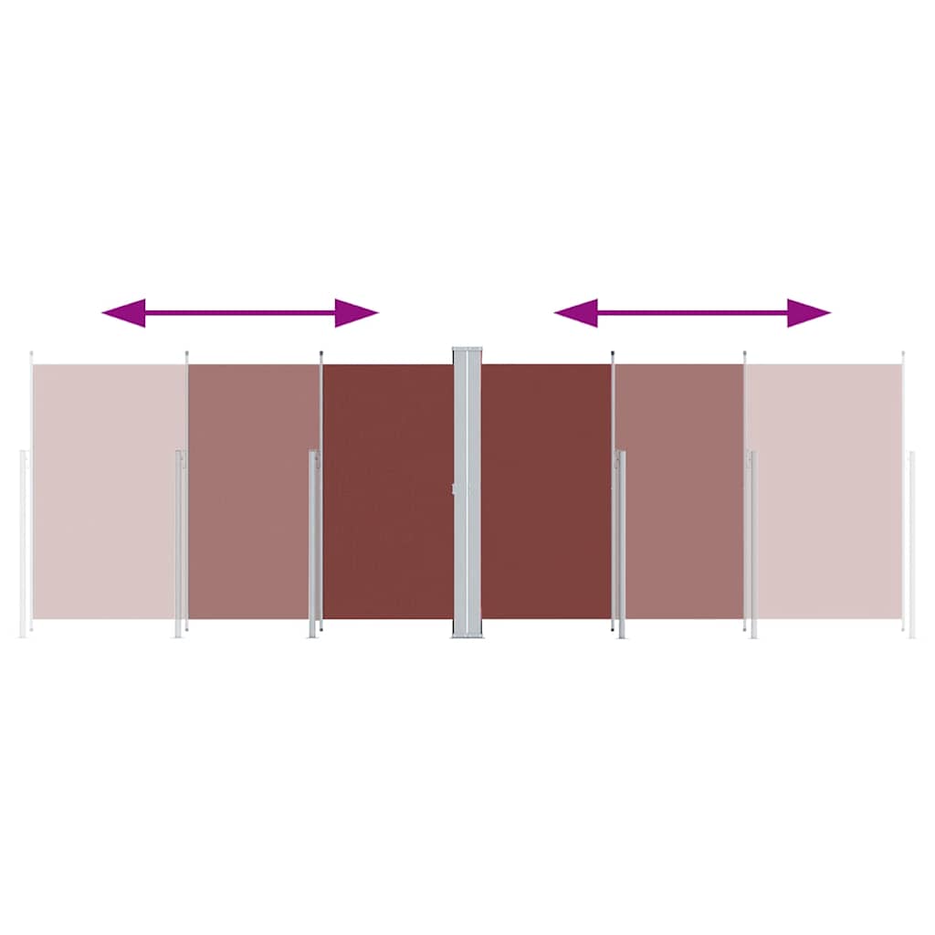 Tenda da Sole Laterale Retrattile Marrone 220x600 cm 318015