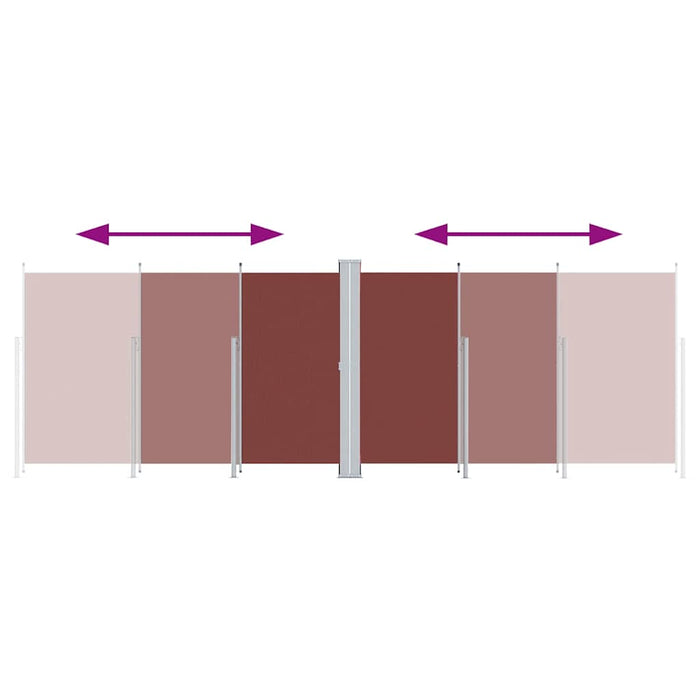 Tenda da Sole Laterale Retrattile Marrone 220x600 cm 318015