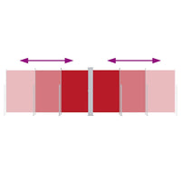 Tenda da Sole Laterale Retrattile Rossa 220x600 cm 318017