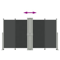 Tenda da Sole Laterale Retrattile Nera 140x1200 cm