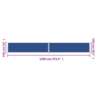 Tenda da Sole Laterale Retrattile Blu 160x1200 cm 318070