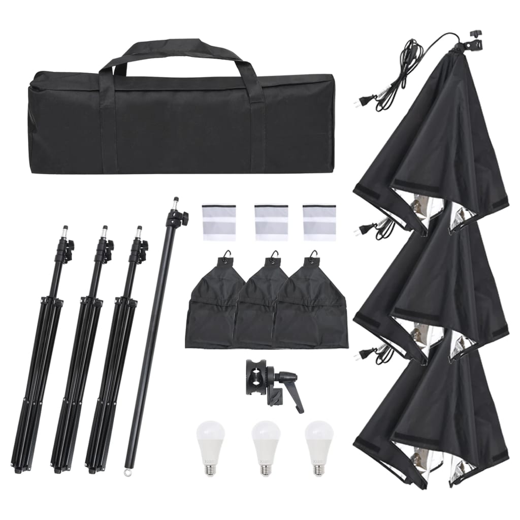 Kit illuminazione da studio con treppiede e Softbox bianco 02_0042391