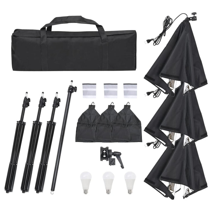 Kit illuminazione da studio con treppiede e Softbox bianco 02_0042391