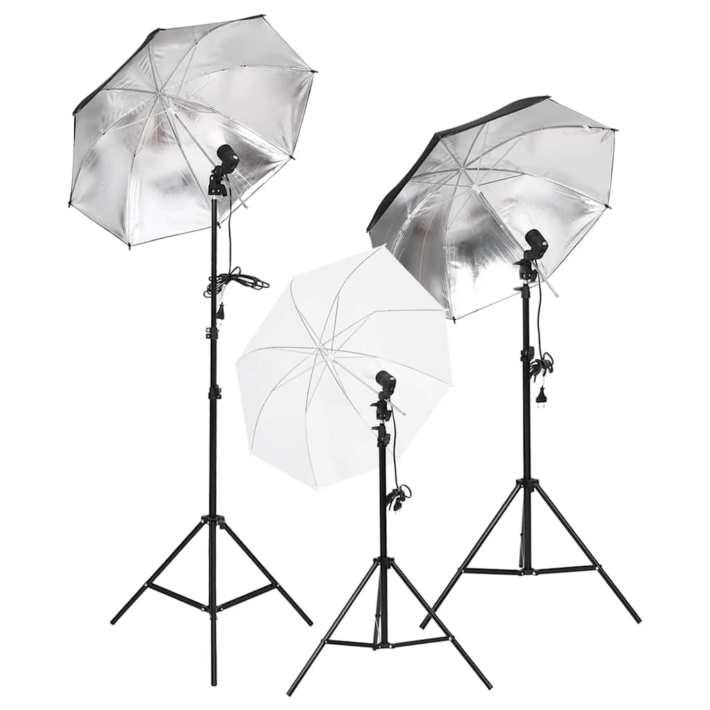 Kit di Illuminazione da Studio con Treppiedi e Ombrelli cod mxl 128485