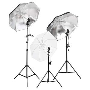 Kit di Illuminazione da Studio con Treppiedi e Ombrelli cod mxl 128485