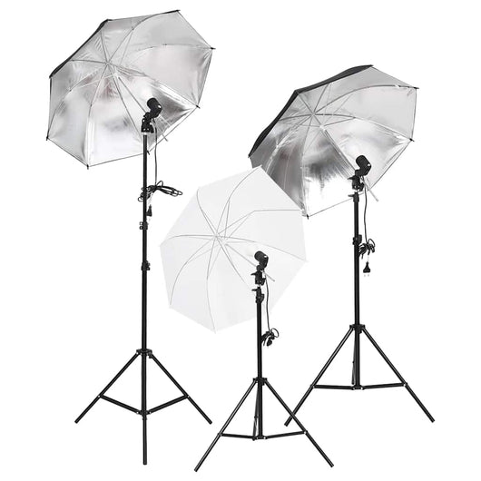 Kit di Illuminazione da Studio con Treppiedi e Ombrelli cod mxl 128485