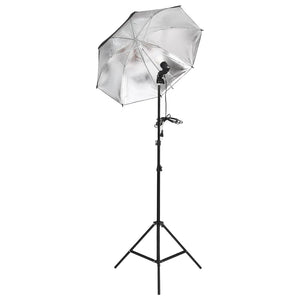 Kit illuminazione da studio con treppiedi e ombrelloni bianco 02_0042393