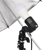 Kit illuminazione da studio con treppiedi e ombrelloni bianco 02_0042393