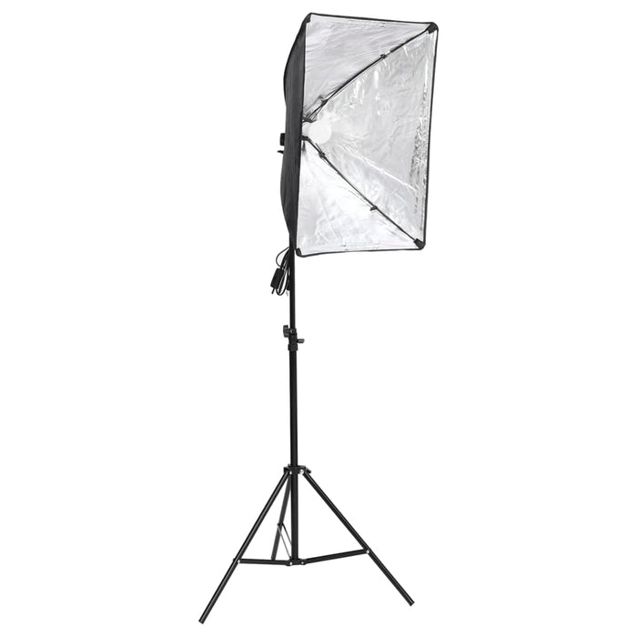 Kit Illuminazione da Studio con Fondali e Softbox Bianco 02_0042396