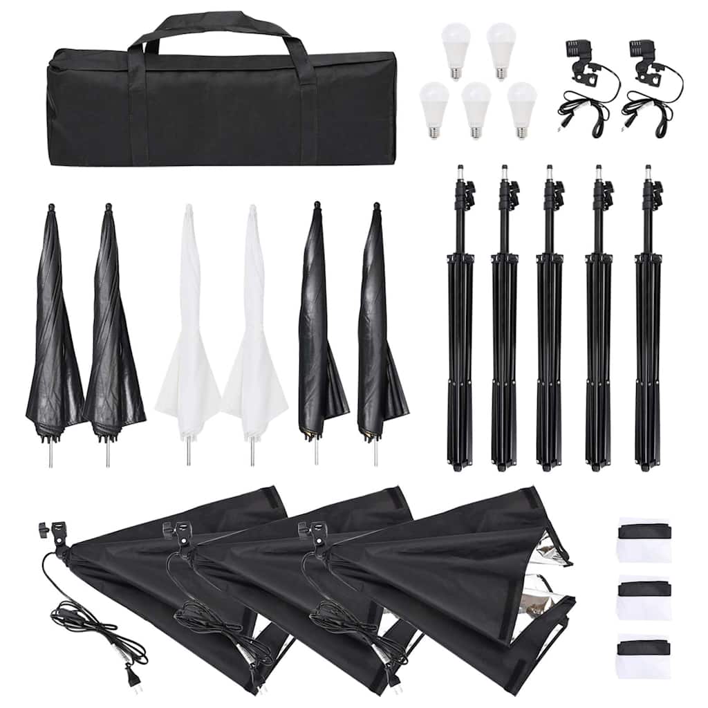 Kit per Studio Fotografico 6 pz con Set di Luci e Softbox 190245