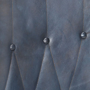 Poltrona Wingback Grigia in Vera Pelle 339649