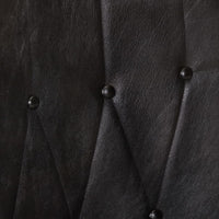 Poltrona Wingback Nera in Vera Pelle 339650