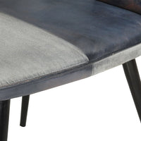 Poltrona Wingback Grigia in Vera Pelle 339661