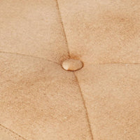 Poltrona Wingback con Poggiapiedi Crema in Tela 339667