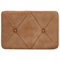 Poltrona Wingback con Poggiapiedi Marrone in Tela 339668