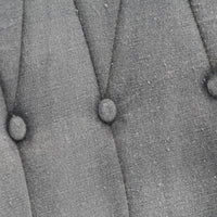 Poltrona a Schienale Alto con Poggiapiedi Grigio Vintage Tela 339669