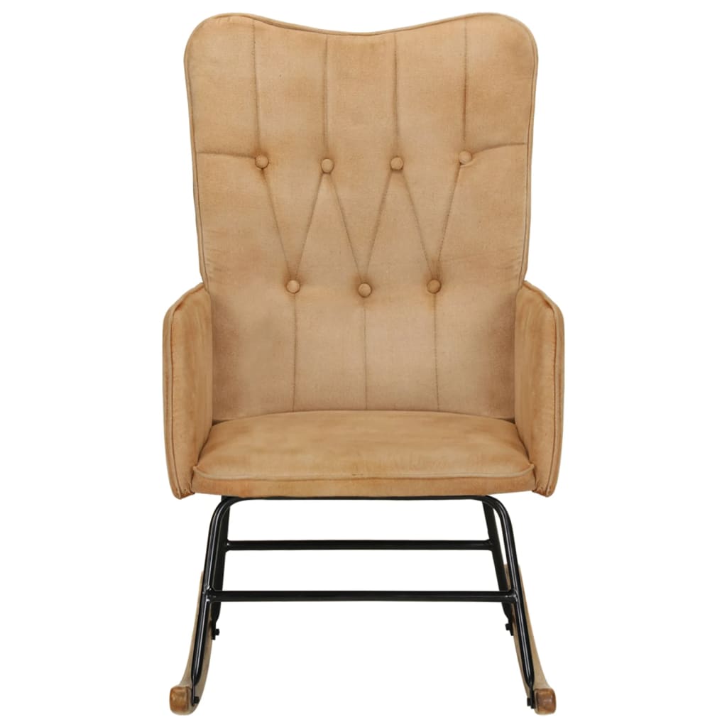 Sedia a Dondolo Crema Vintage in Tela 339683