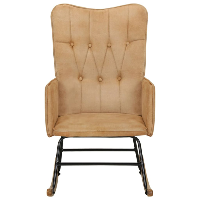 Sedia a Dondolo Crema Vintage in Tela 339683