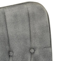 Sedia a Dondolo Grigia in Tela Vintage 339685