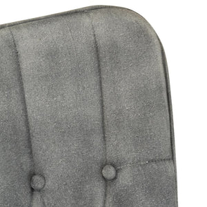 Sedia a Dondolo Grigia in Tela Vintage 339685