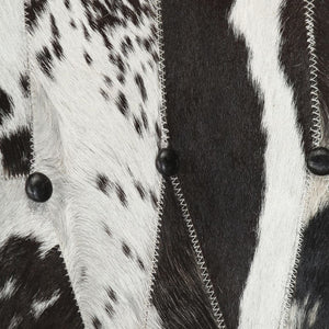 Sedia a Dondolo Nera in Vera Pelle 339690