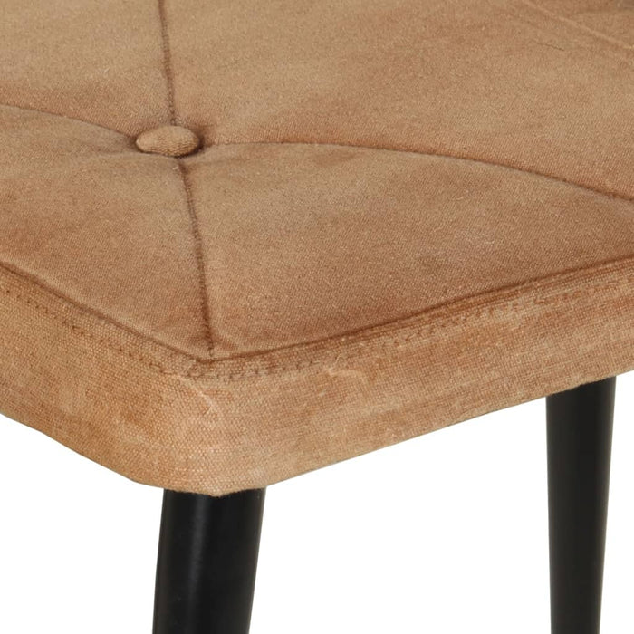 Poltrona a Dondolo con Poggiapiedi Marrone Vintage in Tela 339700