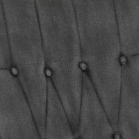 Poltrona a Dondolo con Poggiapiedi Nero Vintage in Tela 339702