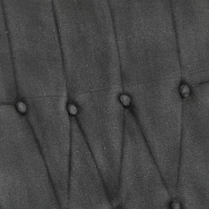 Poltrona a Dondolo con Poggiapiedi Nero Vintage in Tela 339702