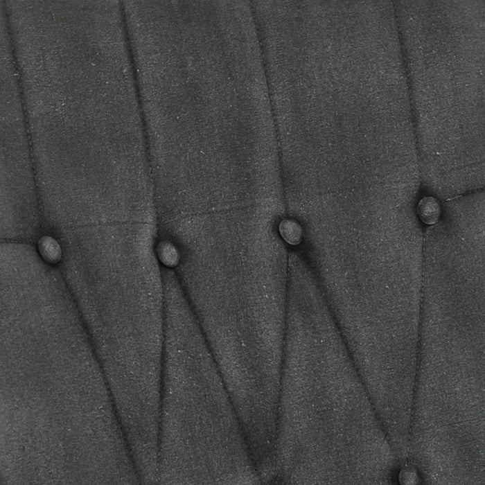 Poltrona a Dondolo con Poggiapiedi Nero Vintage in Tela 339702