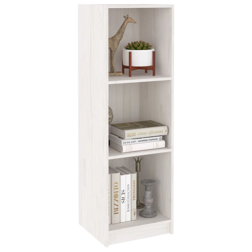 Libreria/Divisorio Bianco 36x33x110 cm Legno Massello di Pino 809937