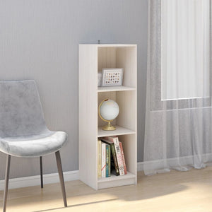 Libreria/Divisorio Bianco 36x33x110 cm Legno Massello di Pino 809937