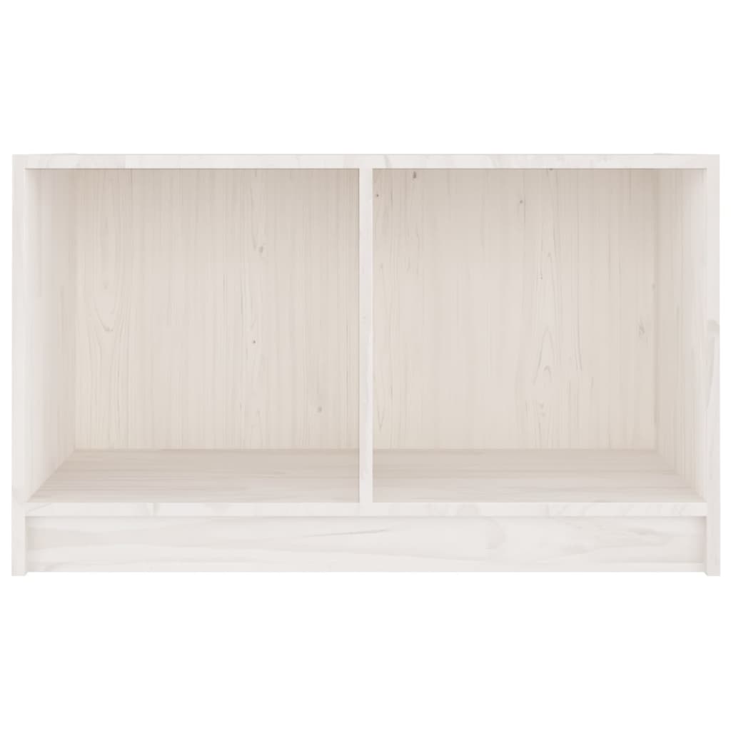 Mobile Porta TV Bianco 70x33x42 cm in Legno Massello di Pino 809943