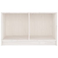 Mobile Porta TV Bianco 70x33x42 cm in Legno Massello di Pino 809943