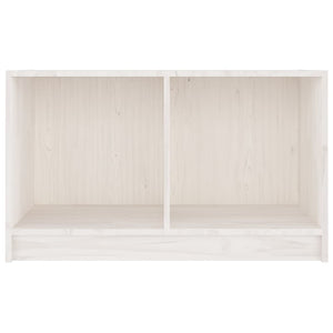 Mobile Porta TV Bianco 70x33x42 cm in Legno Massello di Pino 809943