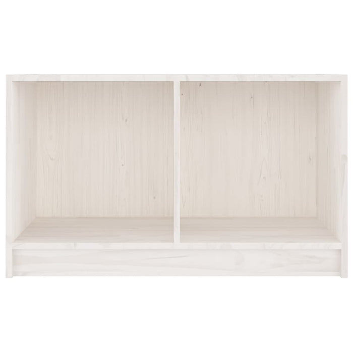 Mobile Porta TV Bianco 70x33x42 cm in Legno Massello di Pino 809943