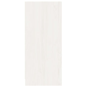 Credenza-Buffet-Armadio da cucina Bianca 70x33x76 cm in Legno Massello di Pino