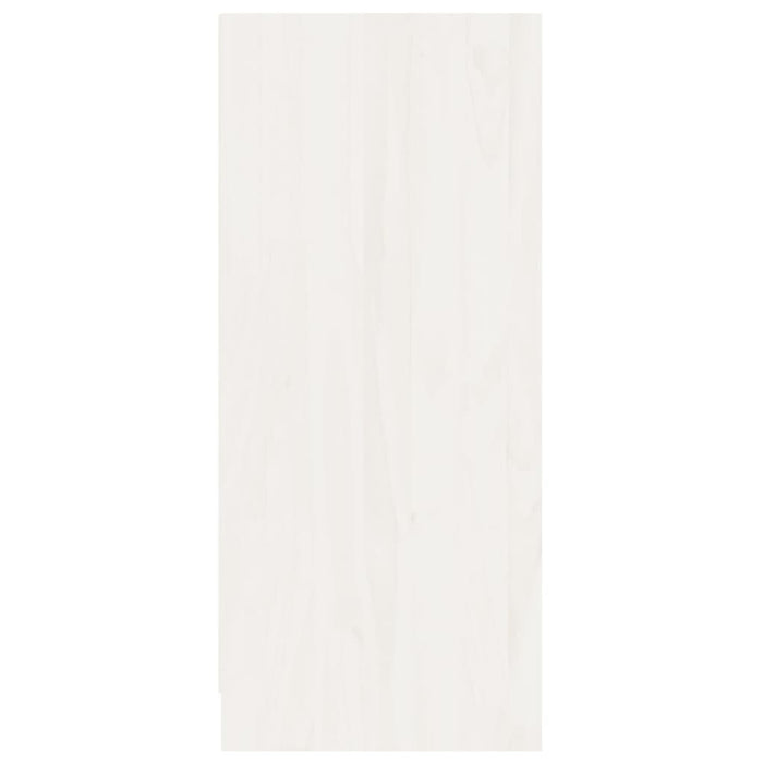 Credenza-Buffet-Armadio da cucina Bianca 70x33x76 cm in Legno Massello di Pino