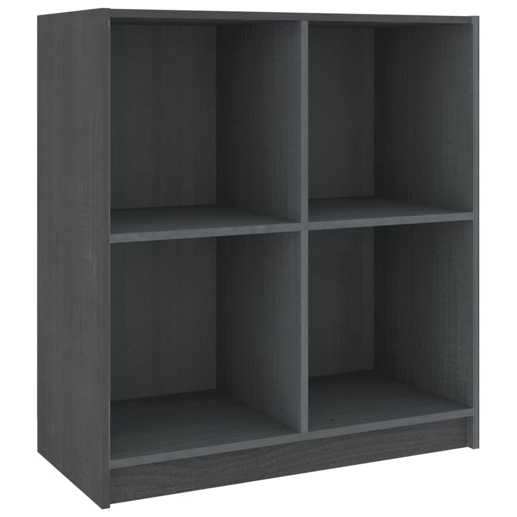 Credenza Grigia 70x33x76 cm in Legno Massello di Pino 809950