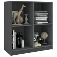 Credenza Grigia 70x33x76 cm in Legno Massello di Pino 809950