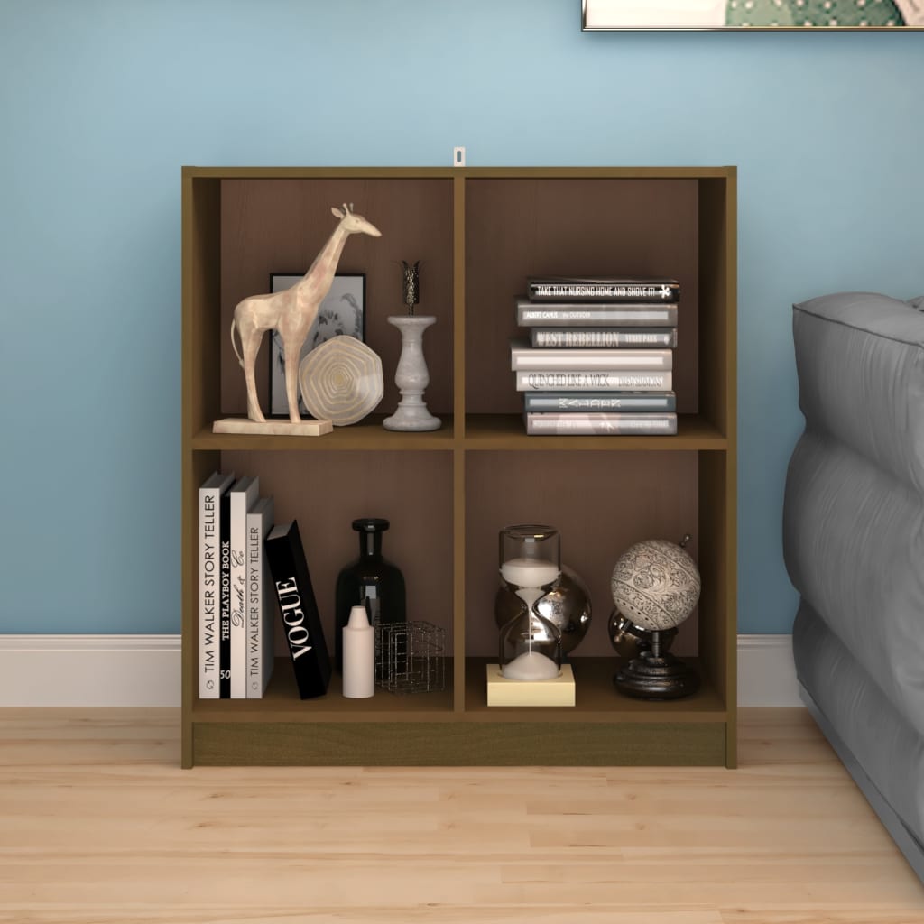 Credenza-Buffet-Armadio da cucina Marrone Ambra 70x33x76 cm in Legno Massello di Pino