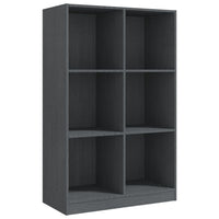 Libreria Grigia 70x33x110 cm in Legno Massello di Pino cod mxl 20428