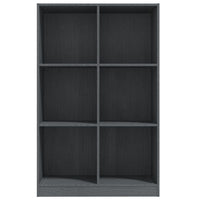 Libreria Grigia 70x33x110 cm in Legno Massello di Pino cod mxl 20428