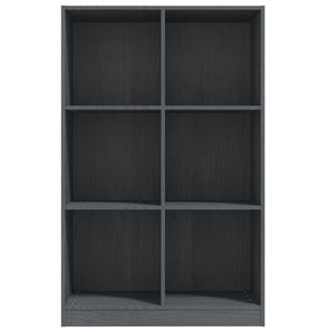Libreria Grigia 70x33x110 cm in Legno Massello di Pino cod mxl 20428