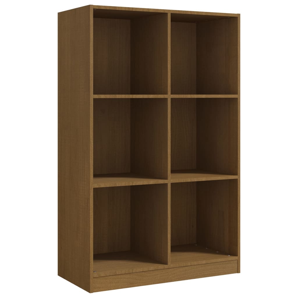 Libreria Marrone Ambra 70x33x110 cm in Legno Massello di Pino 809957